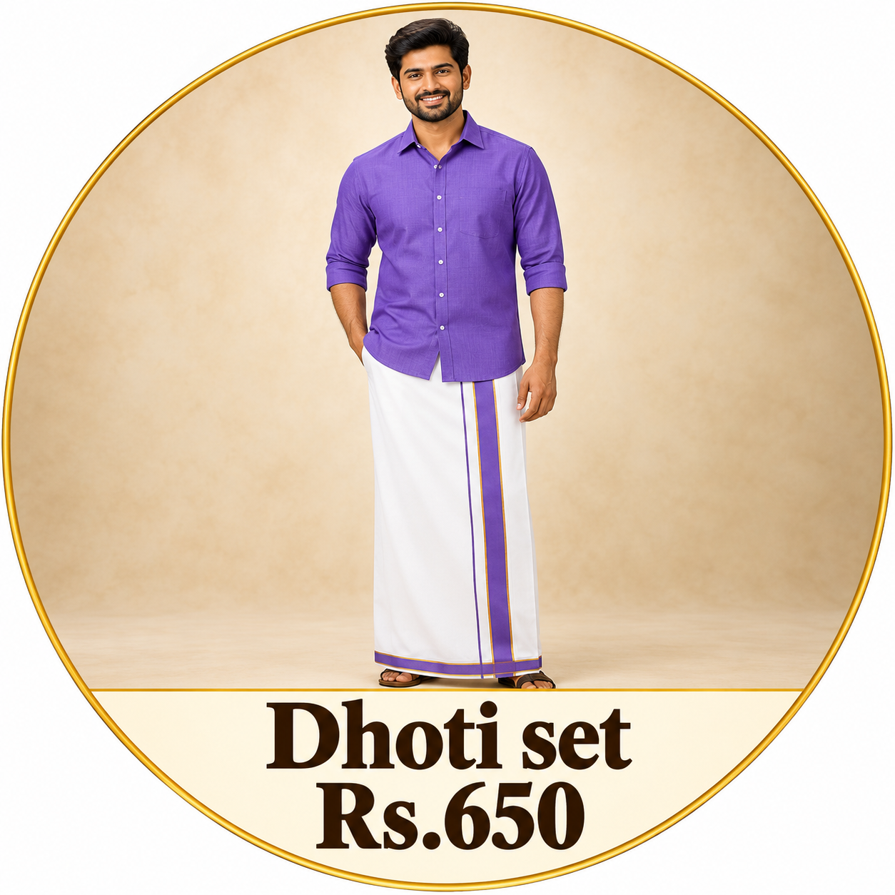 Cotton Dhoti Set
