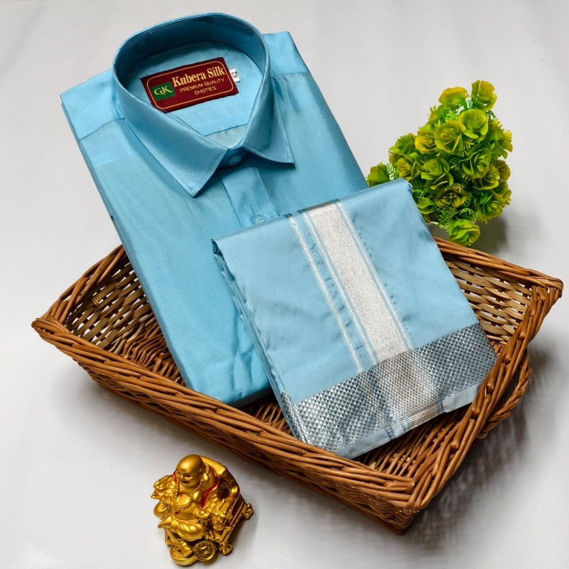 Asha Pattu Dhoti set